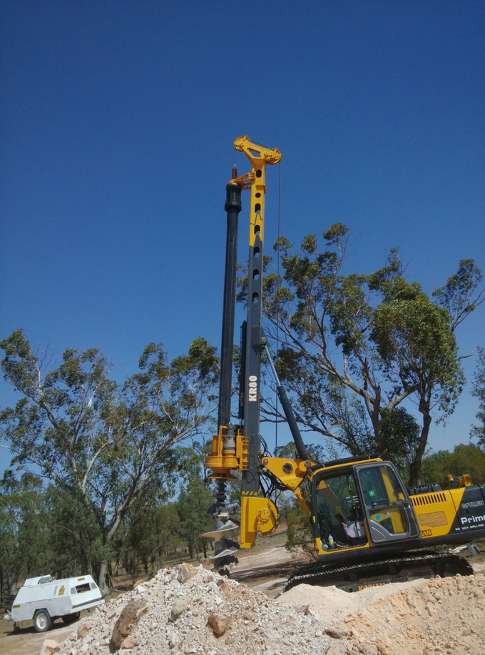 equipamento giratório da pilha da profundidade de uma perfuração de 28 m com velocidade de rotação KR80A do RPM do torque 8 - 30 de 80kN.m