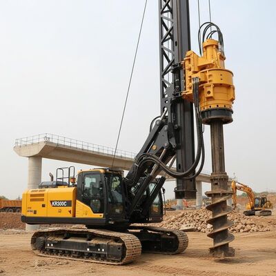 KR300C Rig de perfuração rotativa hidráulica com 54m Profundidade de perfuração 2500mm Diâmetro e 320kN.m Torque para projetos de grande escala