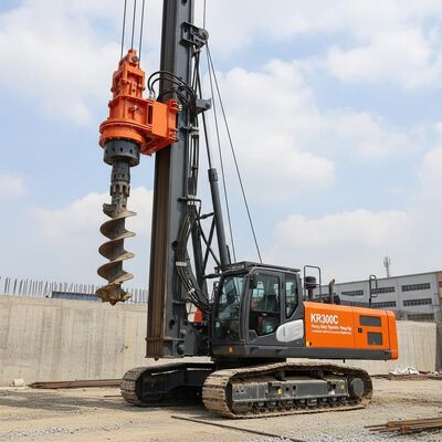 Instalação hidráulica pesada KR300C com 54m Profundidade de perfuração 2500mm Diâmetro e 320kN.m Torque